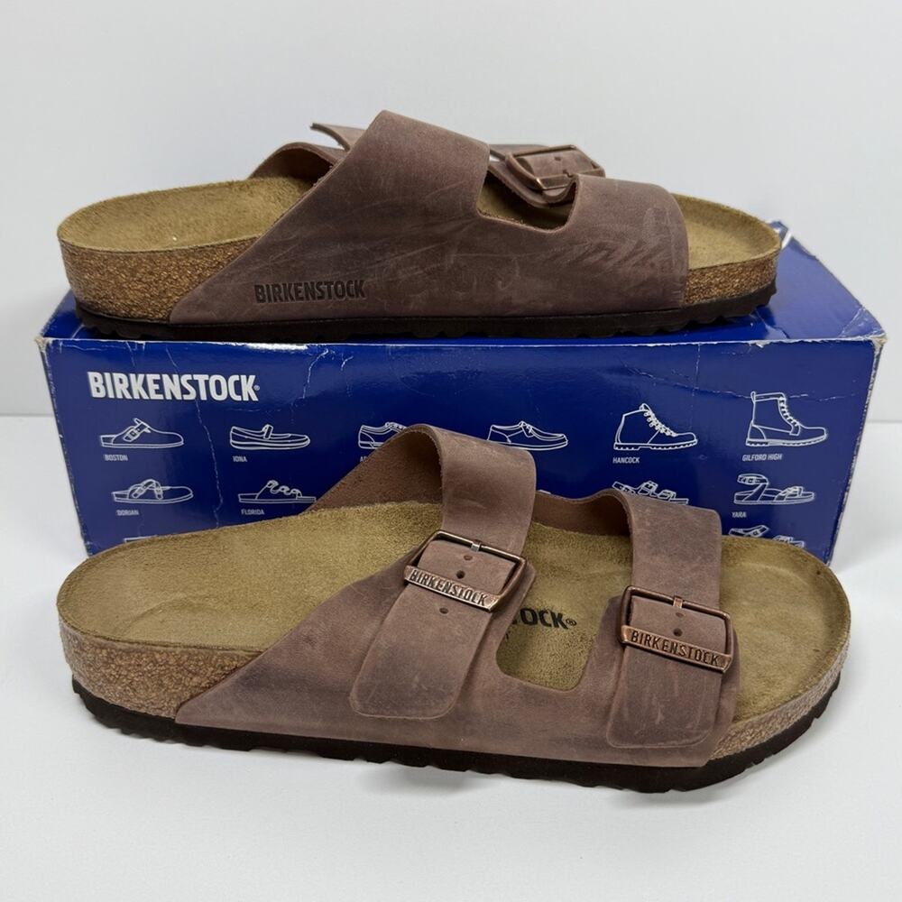 NIB • Birkenstock Arizona Oiled Leather Size: 41 L10/M8- Normal Width - Picture 2 of 6
